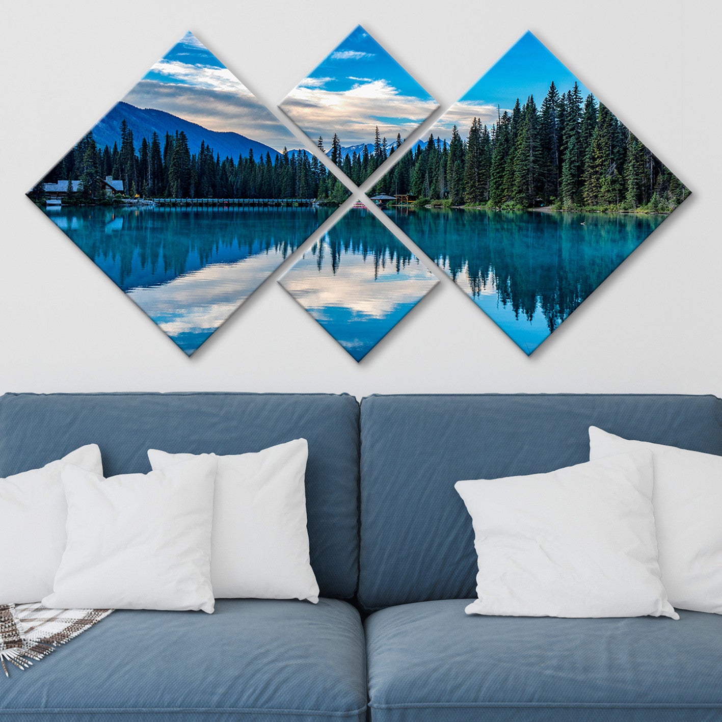 Conjunto Decorativo MDF Multicolor 4 Peças - Impressão UV Premium para Parede