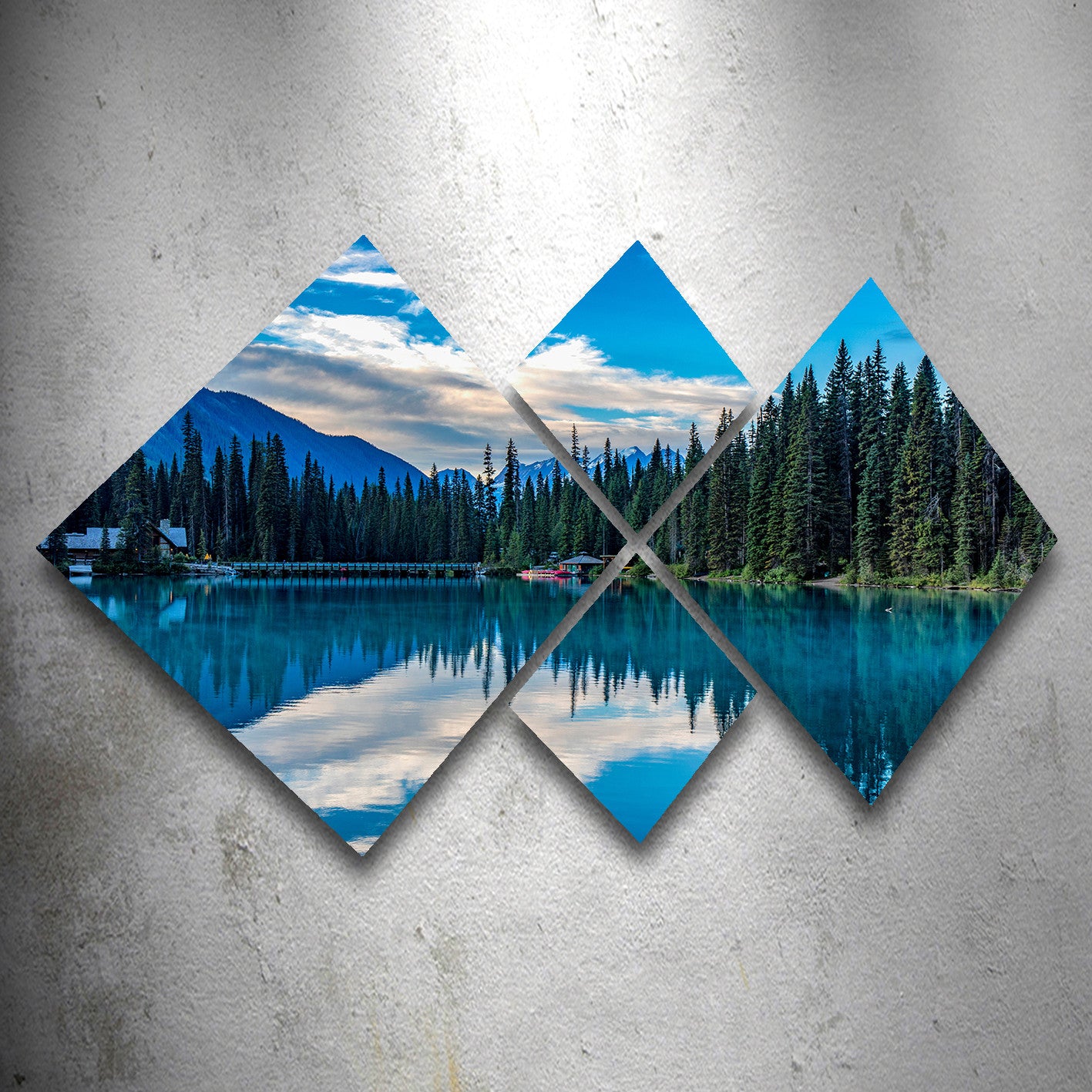 Conjunto Decorativo MDF Multicolor 4 Peças - Impressão UV Premium para Parede