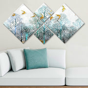 Conjunto Decorativo MDF Multicolor 4 Peças - Impressão UV Premium para Parede