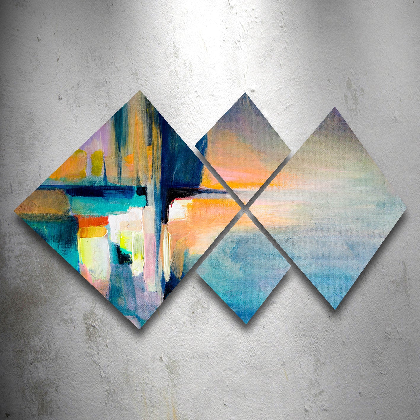 Conjunto Decorativo MDF Multicolor 4 Peças - Impressão UV Premium para Parede