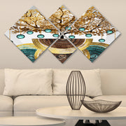 Conjunto Decorativo MDF Multicolor 4 Peças - Impressão UV Premium para Parede