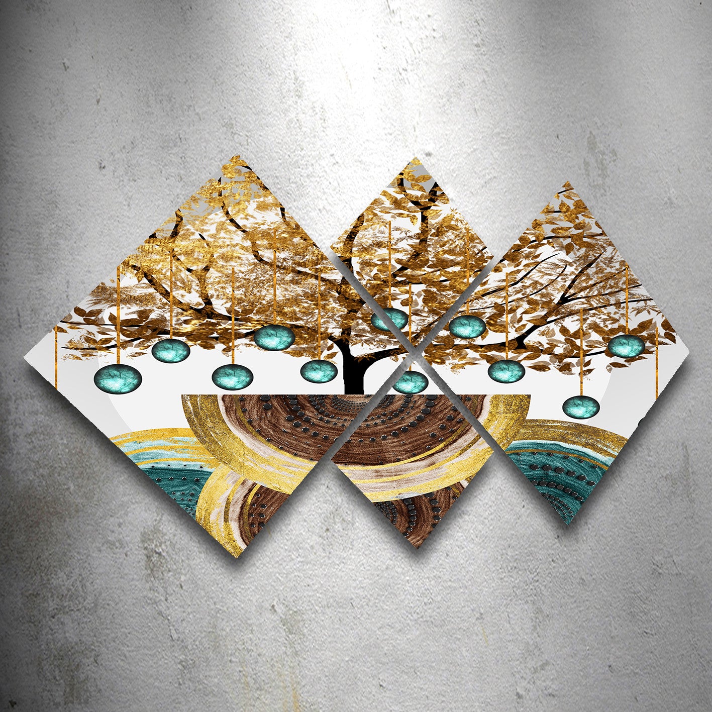 Conjunto Decorativo MDF Multicolor 4 Peças - Impressão UV Premium para Parede