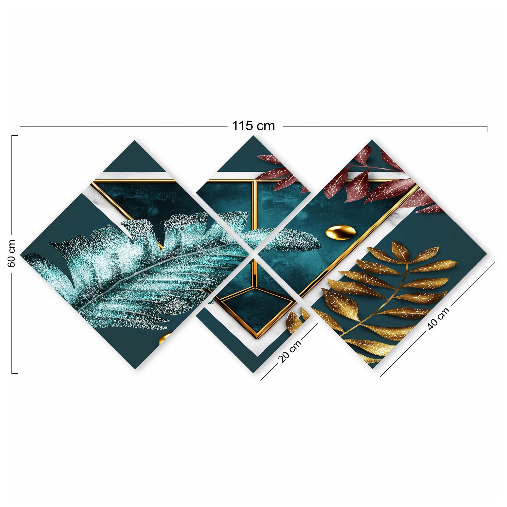 Conjunto Decorativo MDF Multicolor 4 Peças - Impressão UV Premium para Parede