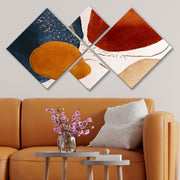 Conjunto Decorativo MDF Multicolor 4 Peças - Impressão UV Premium para Parede