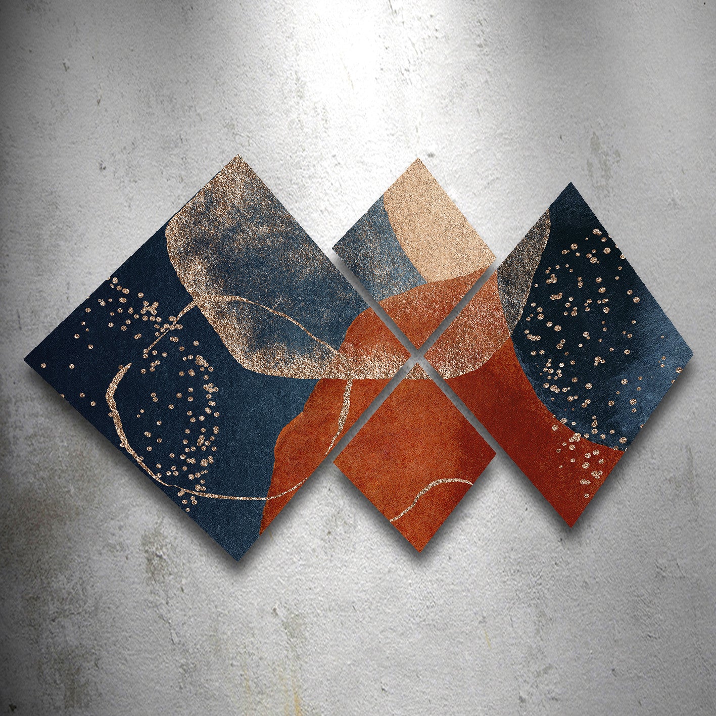 Conjunto Decorativo MDF Multicolor 4 Peças - Impressão UV Premium para Parede