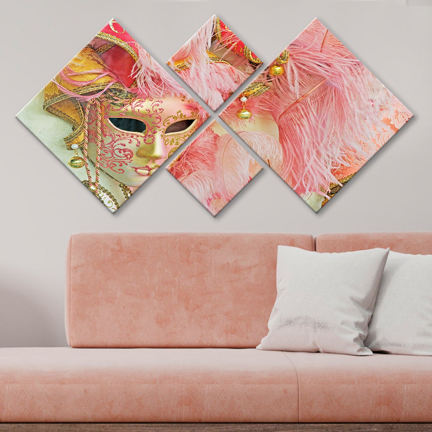 Conjunto Decorativo MDF Multicolor 4 Peças - Impressão UV Premium para Parede