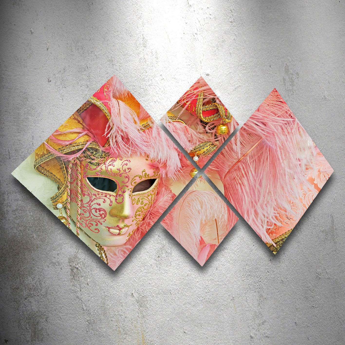 Conjunto Decorativo MDF Multicolor 4 Peças - Impressão UV Premium para Parede