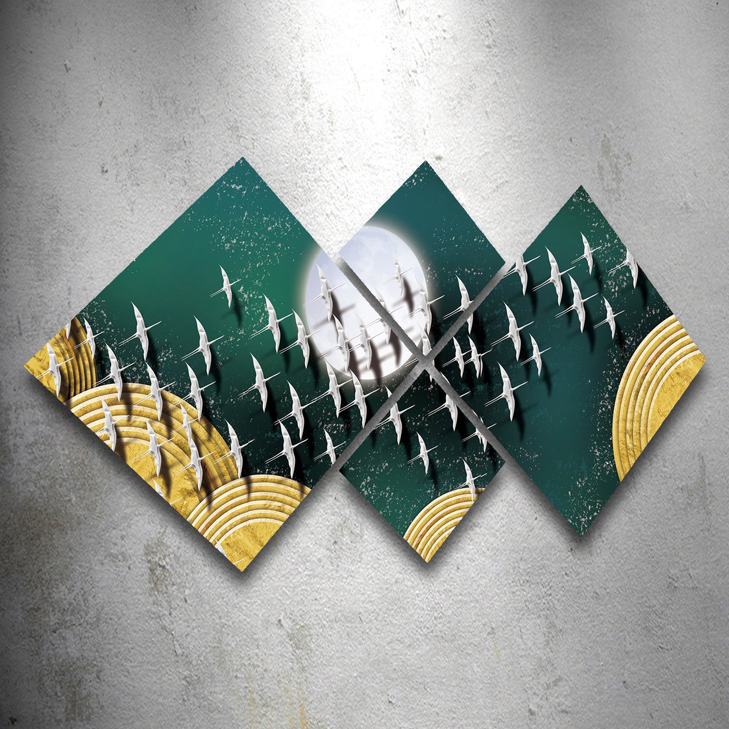 Conjunto Decorativo MDF Multicolor 4 Peças - Impressão UV Premium para Parede