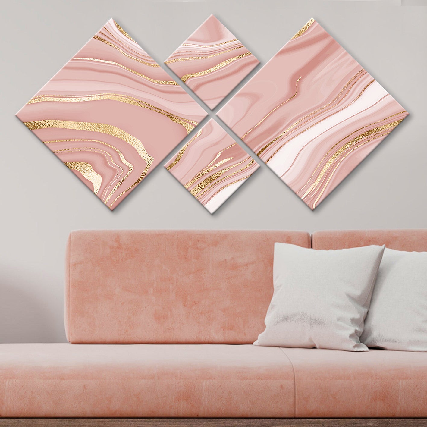 Conjunto Decorativo MDF Multicolor 4 Peças - Impressão UV Premium para Parede