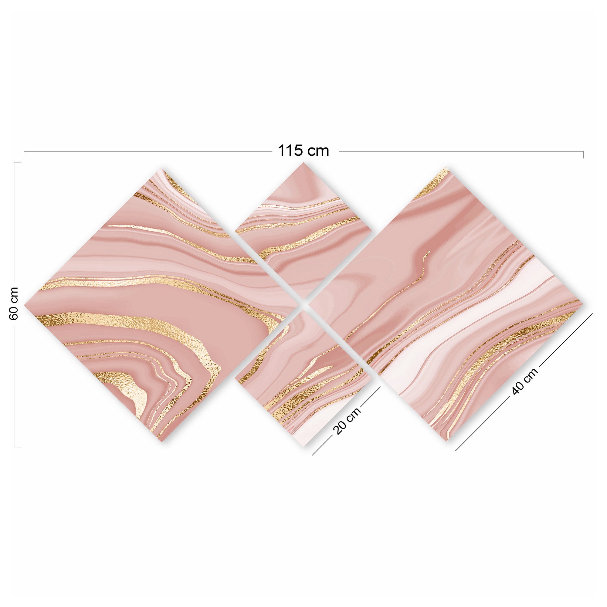 Conjunto Decorativo MDF Multicolor 4 Peças - Impressão UV Premium para Parede