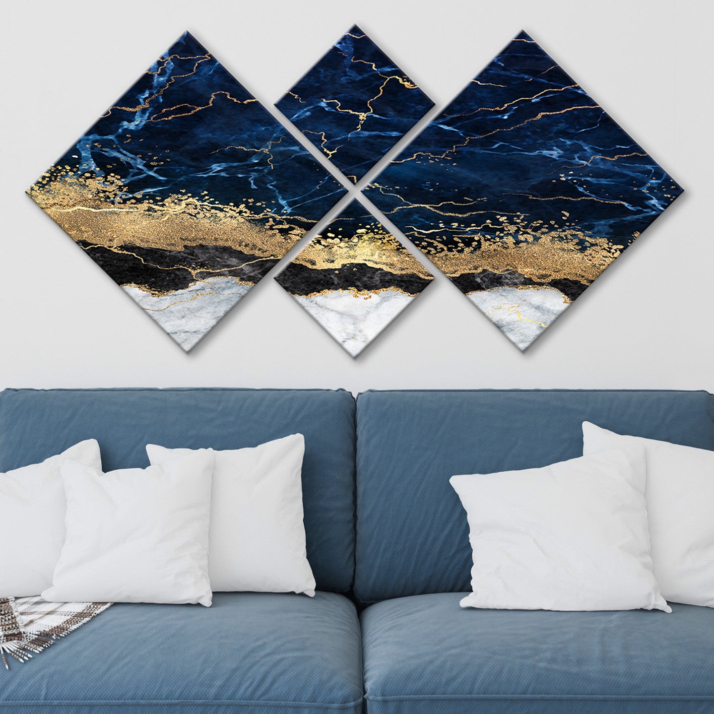 Conjunto Decorativo MDF Multicolor 4 Peças - Impressão UV Premium para Parede