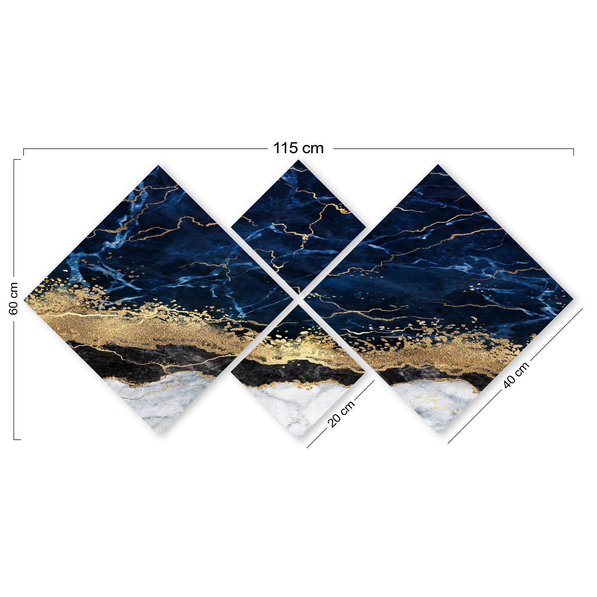 Conjunto Decorativo MDF Multicolor 4 Peças - Impressão UV Premium para Parede