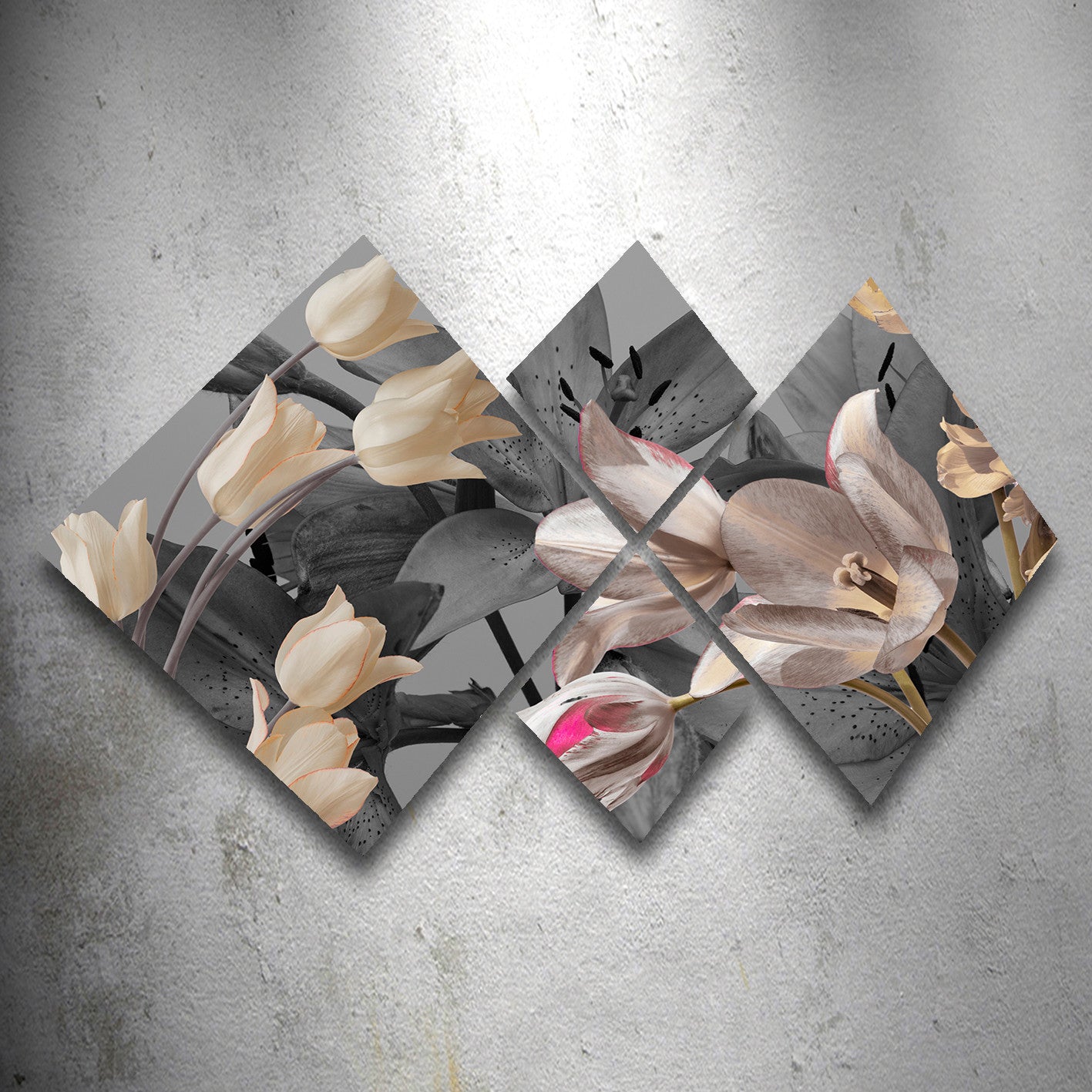 Conjunto Decorativo MDF Multicolor 4 Peças - Impressão UV Premium para Parede