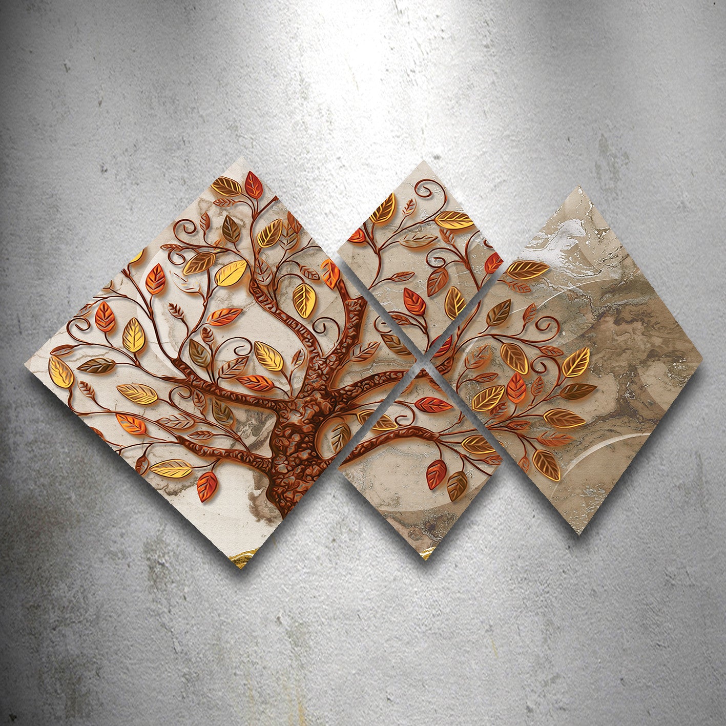 Conjunto Decorativo MDF Multicolor 4 Peças - Impressão UV Premium para Parede