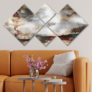 Conjunto Decorativo MDF Multicolor 4 Peças - Impressão UV Premium para Parede