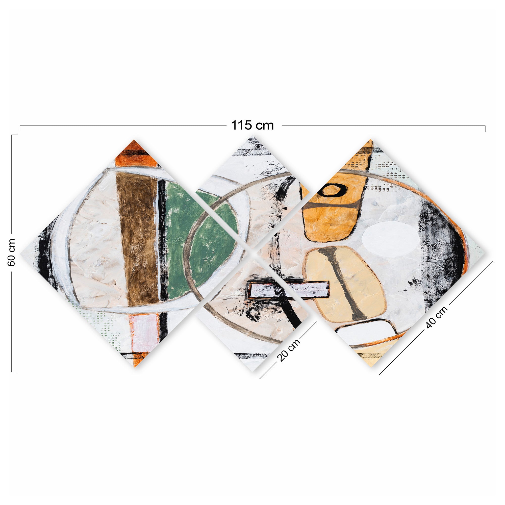 Conjunto Decorativo MDF Multicolor 4 Peças - Impressão UV Premium para Parede