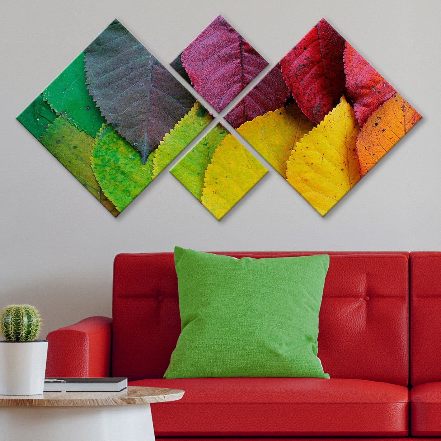 Conjunto Decorativo MDF Multicolor 4 Peças - Impressão UV Premium para Parede