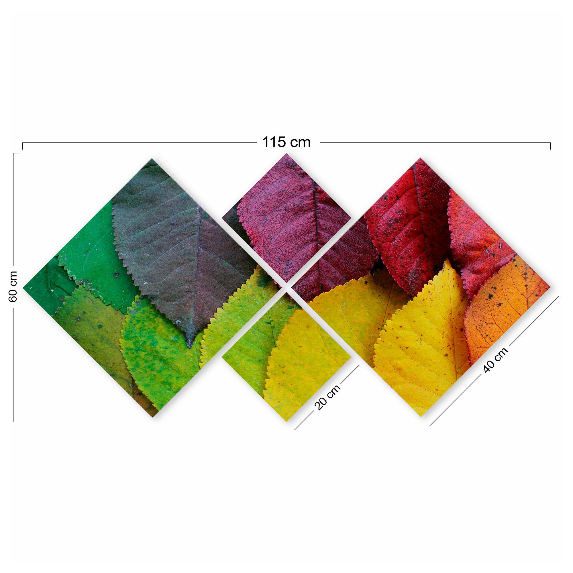 Conjunto Decorativo MDF Multicolor 4 Peças - Impressão UV Premium para Parede