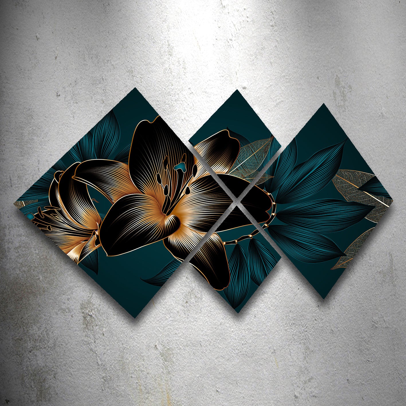 Conjunto Decorativo MDF Multicolor 4 Peças - Impressão UV Premium para Parede