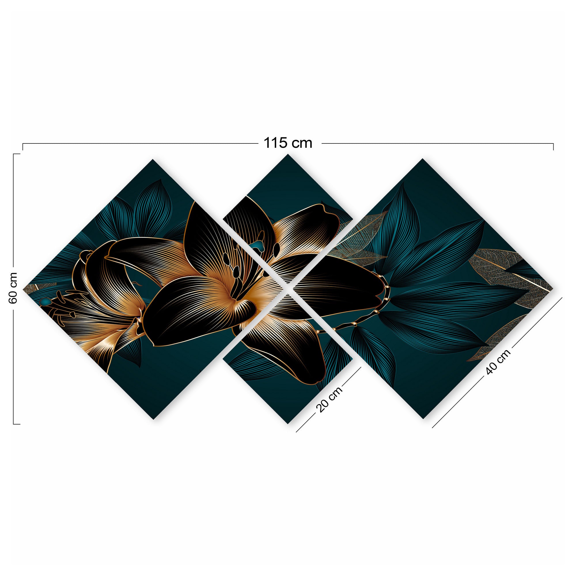 Conjunto Decorativo MDF Multicolor 4 Peças - Impressão UV Premium para Parede