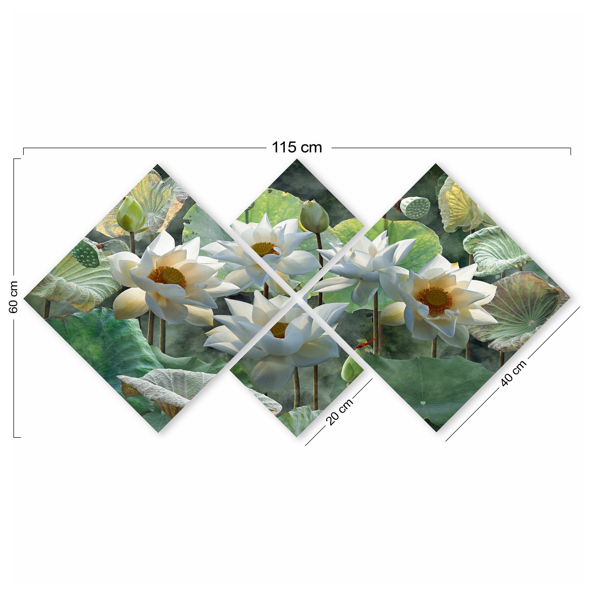 Conjunto Decorativo MDF Multicolor 4 Peças - Impressão UV Premium para Parede