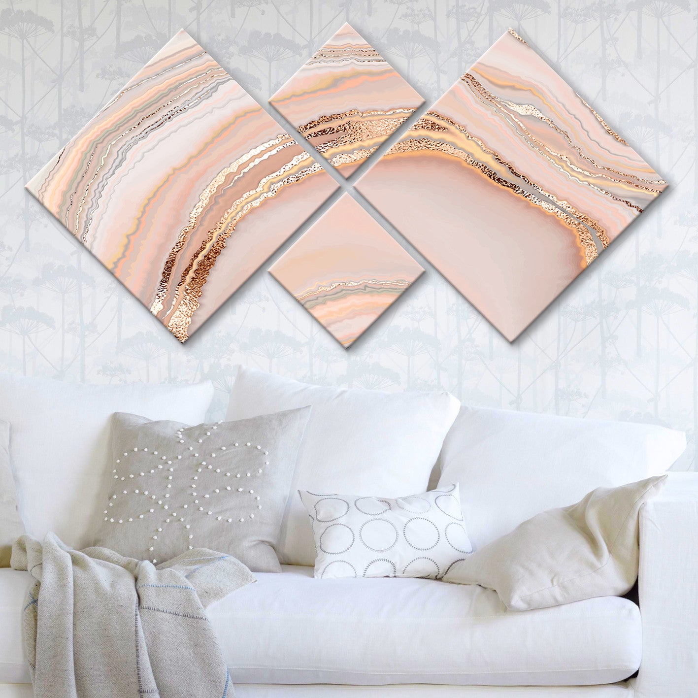 Conjunto Decorativo MDF Multicolor 4 Peças - Impressão UV Premium para Parede