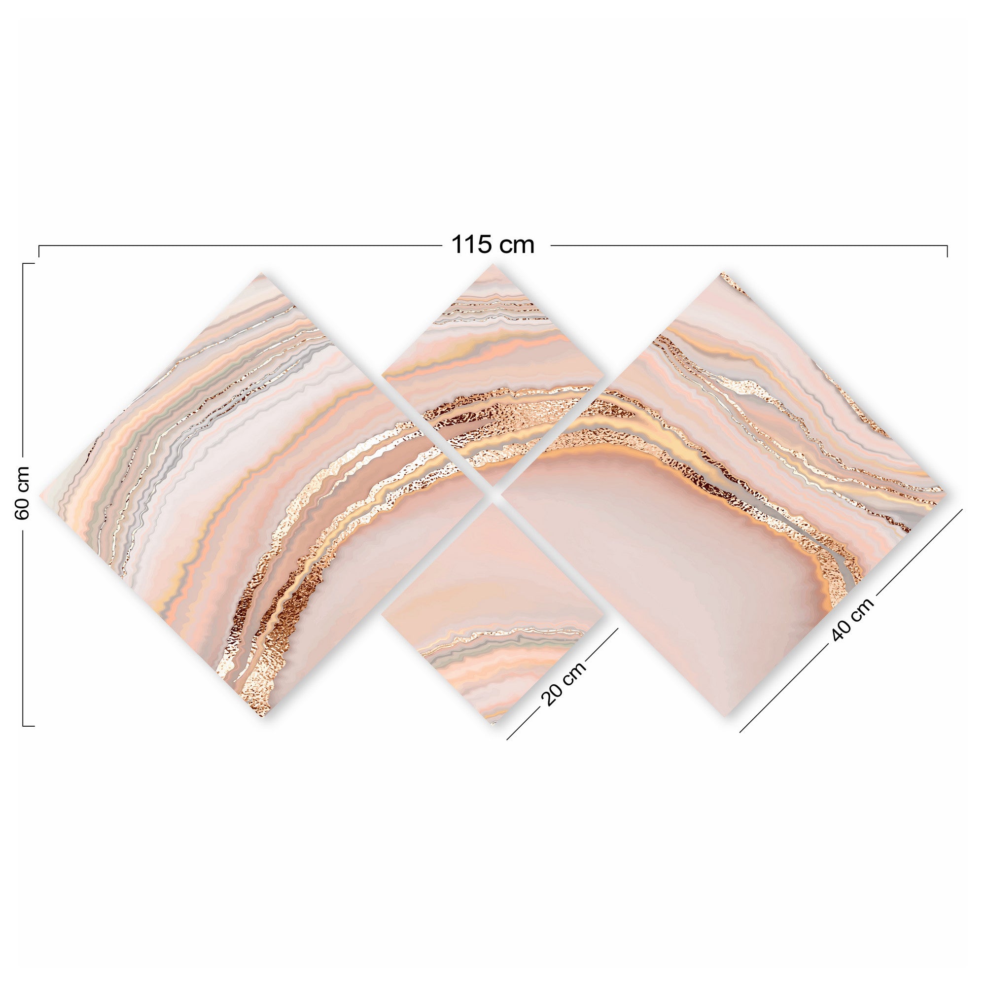 Conjunto Decorativo MDF Multicolor 4 Peças - Impressão UV Premium para Parede