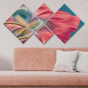 Conjunto Decorativo MDF Multicolor 4 Peças - Impressão UV Premium para Parede