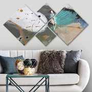 Conjunto Decorativo MDF Multicolor 4 Peças - Impressão UV Premium para Parede