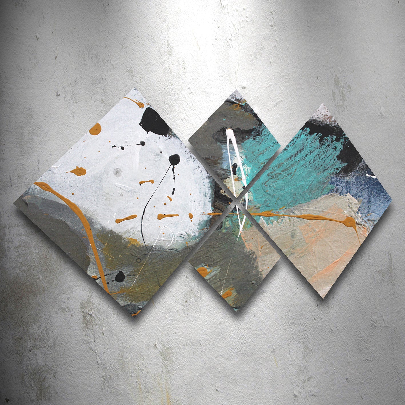 Conjunto Decorativo MDF Multicolor 4 Peças - Impressão UV Premium para Parede