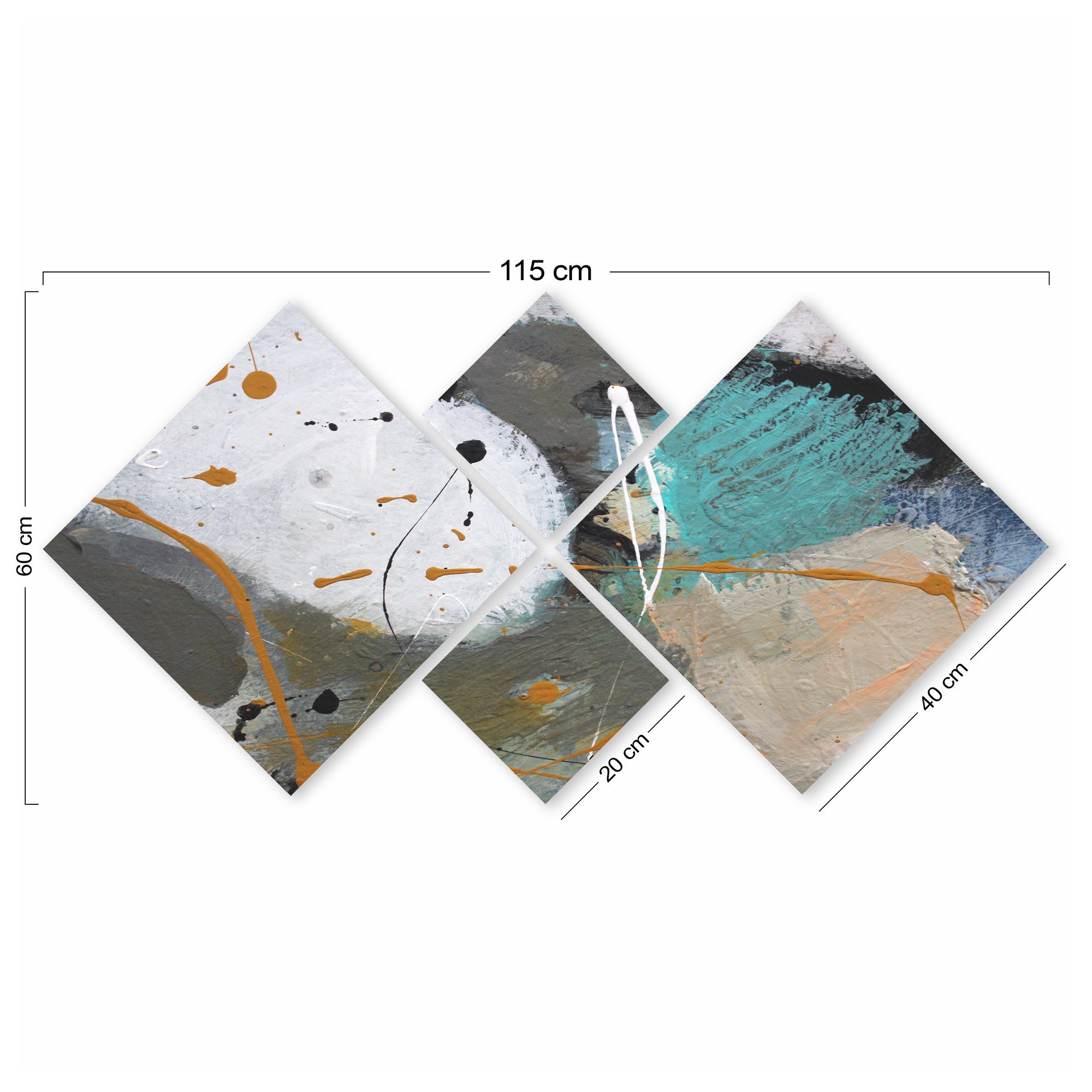 Conjunto Decorativo MDF Multicolor 4 Peças - Impressão UV Premium para Parede