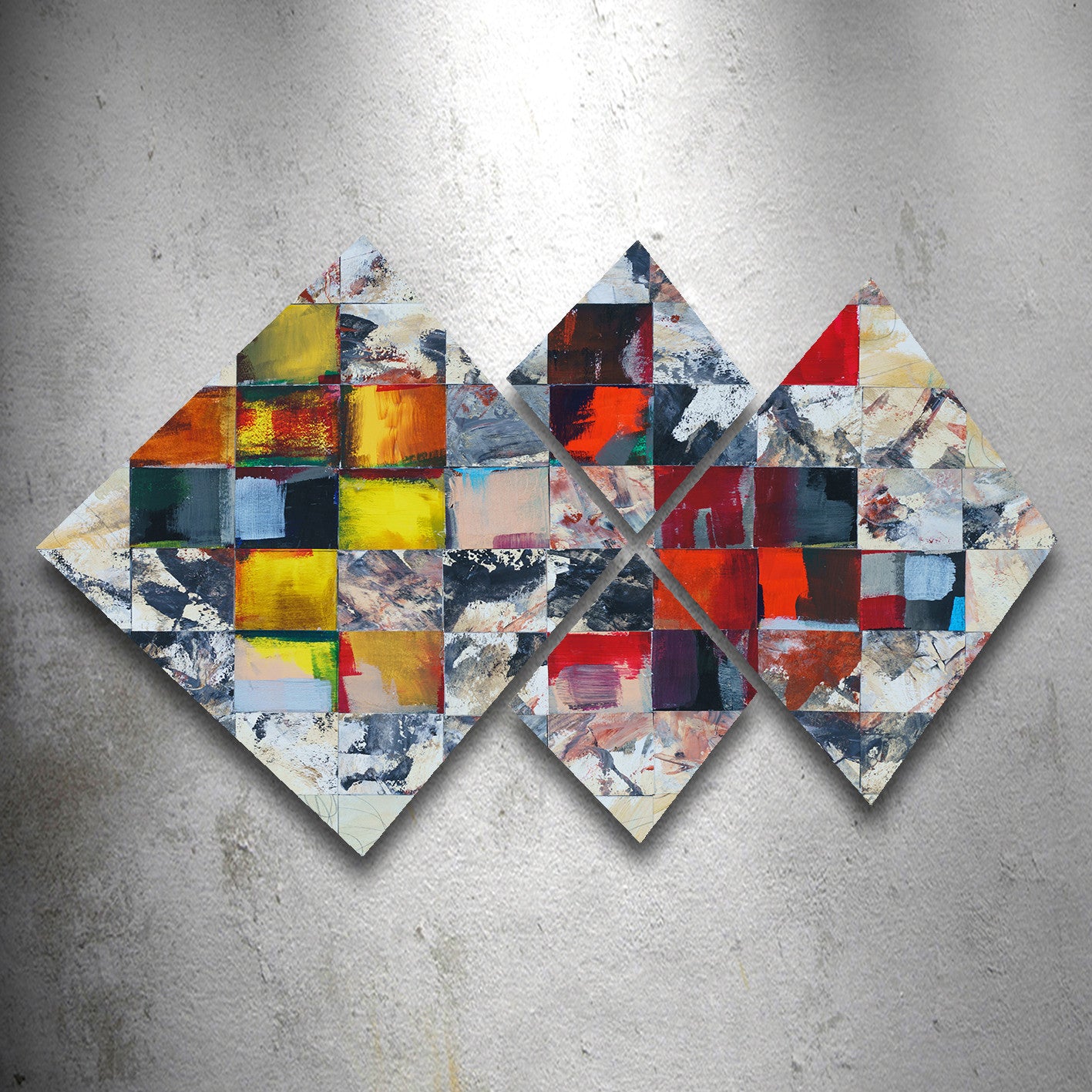 Conjunto Decorativo MDF Multicolor 4 Peças - Impressão UV Premium para Parede