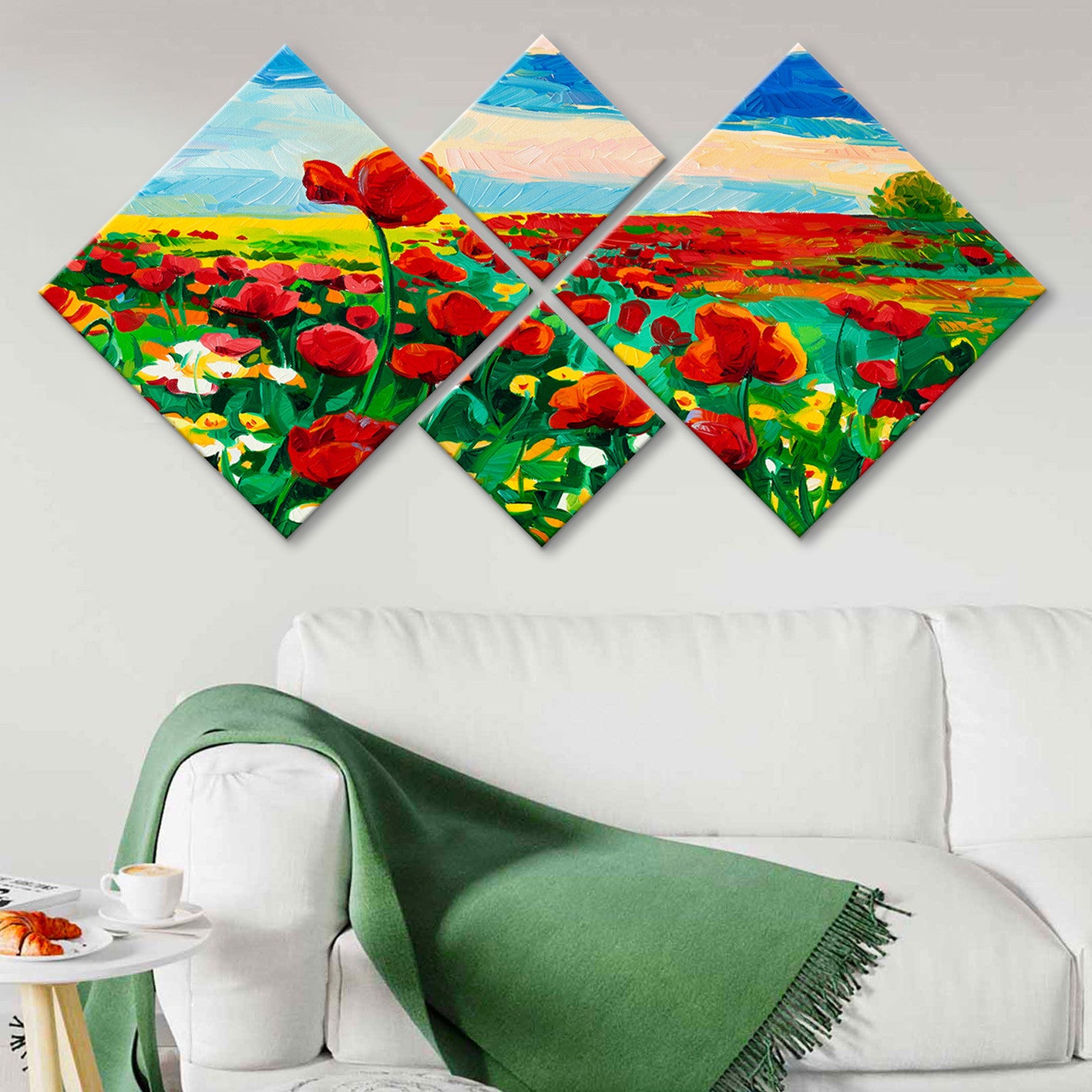 Conjunto Decorativo MDF Multicolor 4 Peças - Impressão UV Premium para Parede