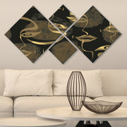 Conjunto Decorativo MDF Multicolor 4 Peças - Impressão UV Premium para Parede