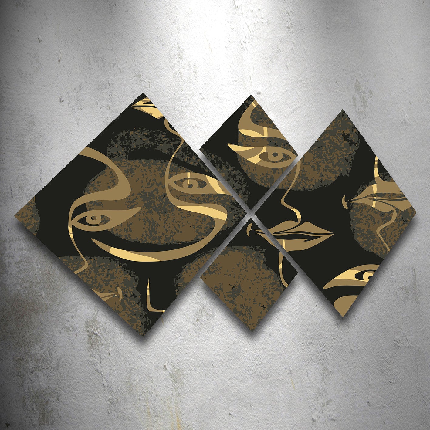 Conjunto Decorativo MDF Multicolor 4 Peças - Impressão UV Premium para Parede