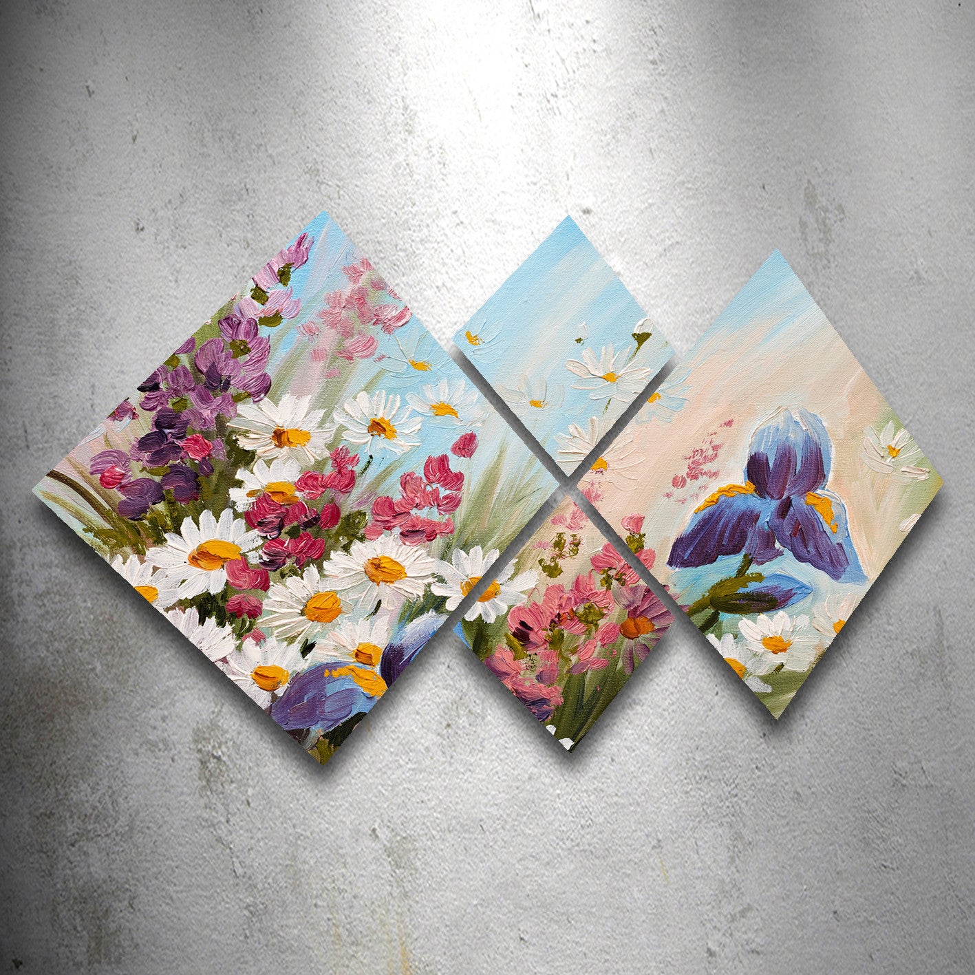 Conjunto Decorativo MDF Multicolor 4 Peças - Impressão UV Premium para Parede