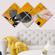 Conjunto Decorativo MDF Multicolor 4 Peças - Impressão UV Premium para Parede