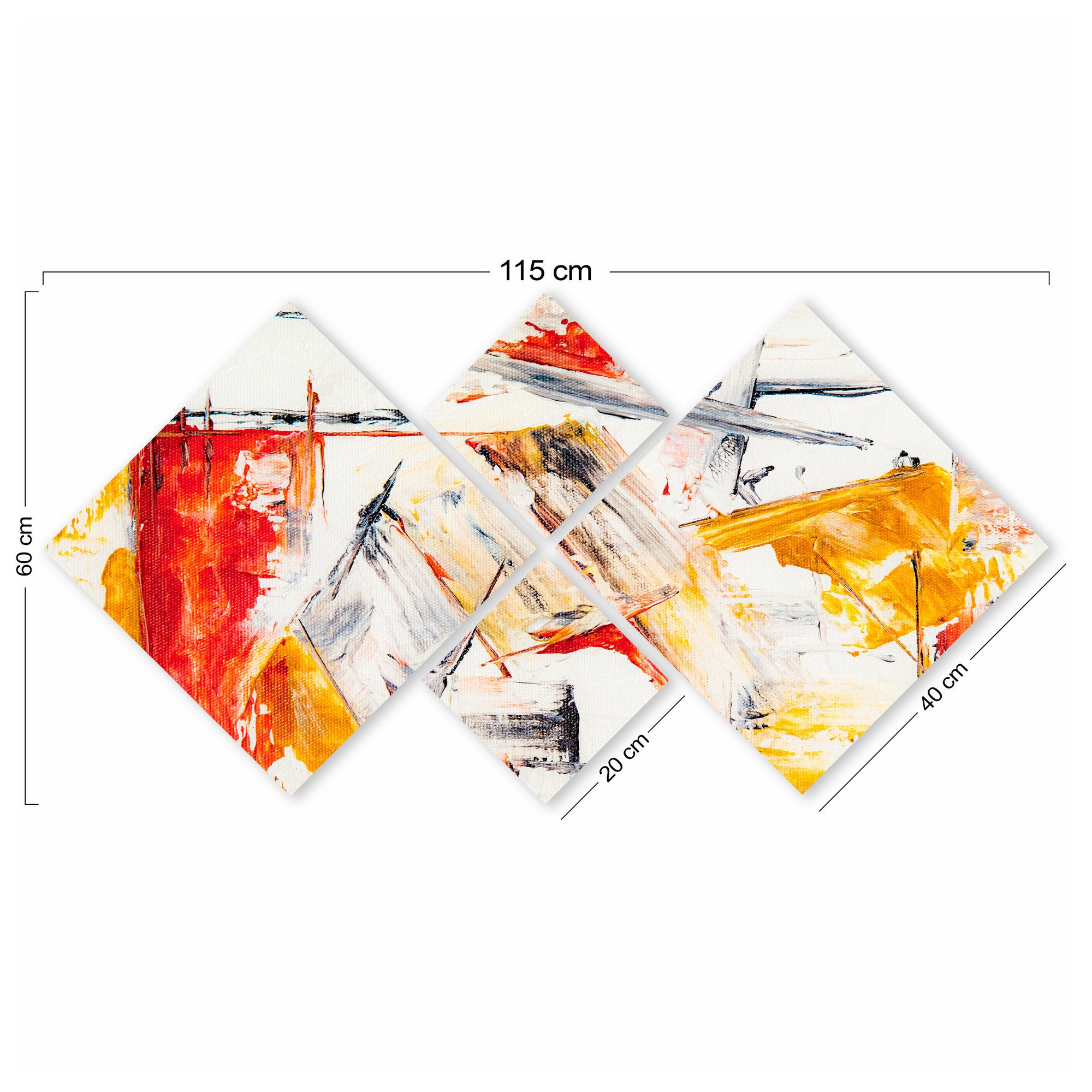 Conjunto Decorativo MDF Multicolor 4 Peças - Impressão UV Premium para Parede