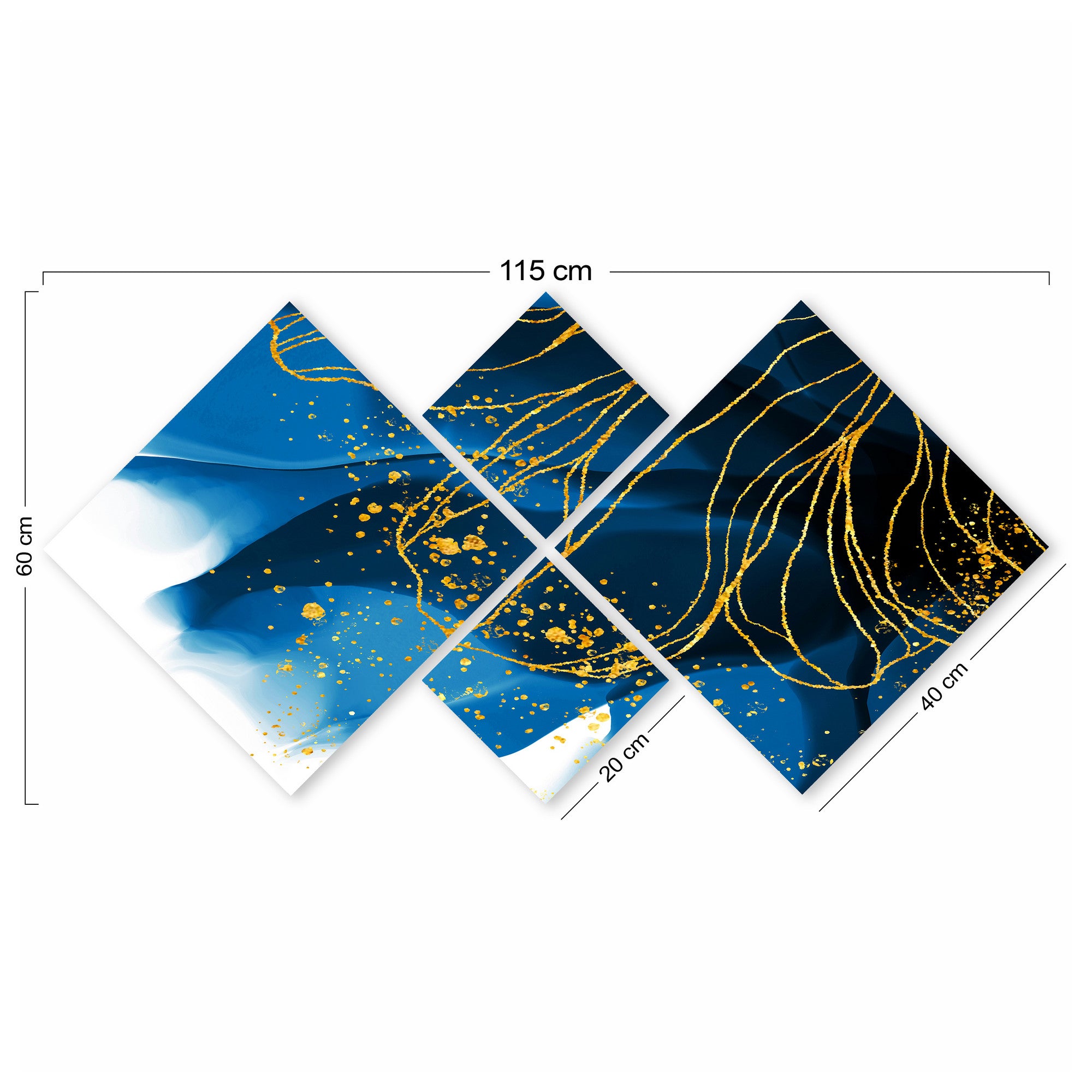 Conjunto Decorativo MDF Multicolor 4 Peças - Impressão UV Premium para Parede