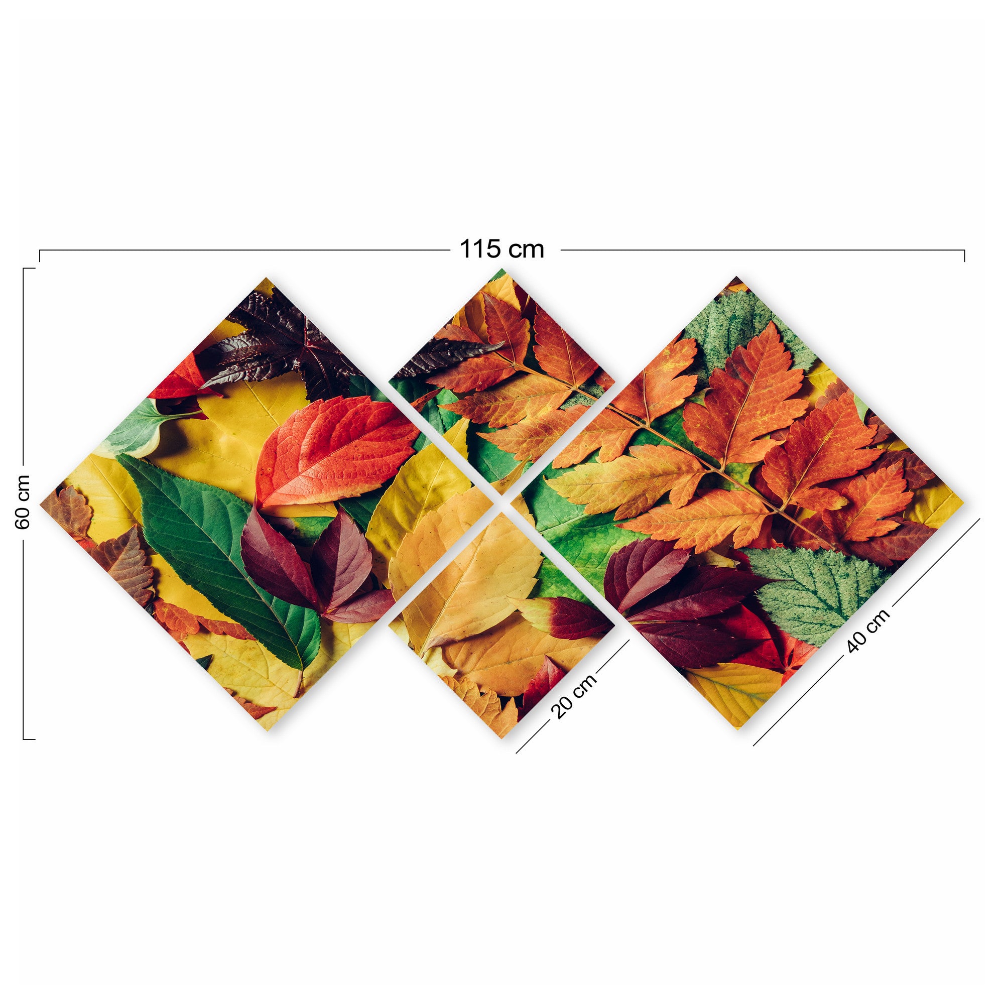 Conjunto Decorativo MDF Multicolor 4 Peças - Impressão UV Premium para Parede