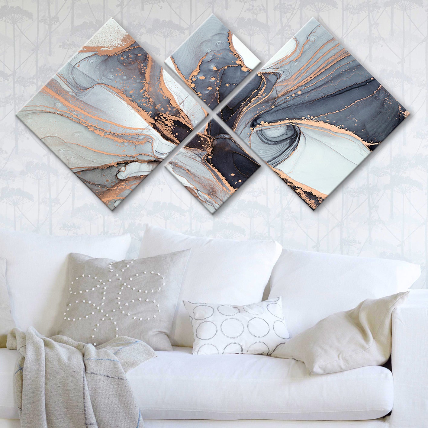 Conjunto Decorativo MDF Multicolor 4 Peças - Impressão UV Premium para Parede