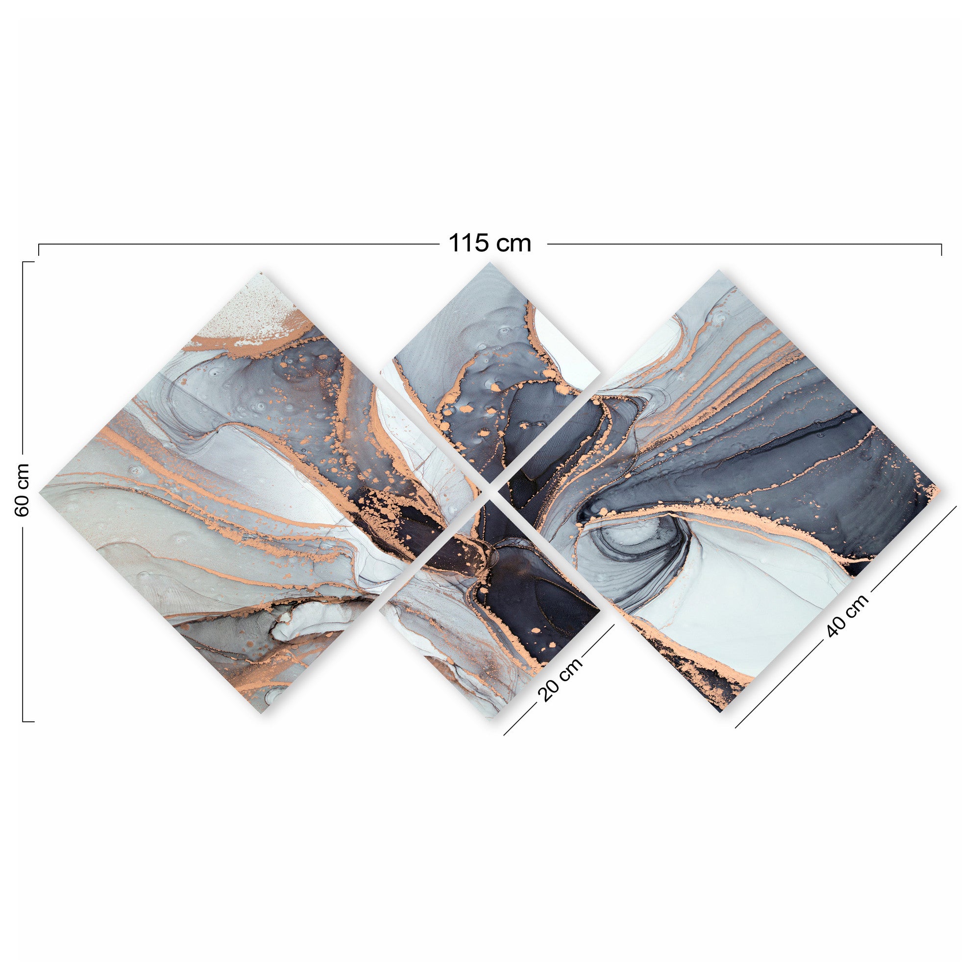 Conjunto Decorativo MDF Multicolor 4 Peças - Impressão UV Premium para Parede