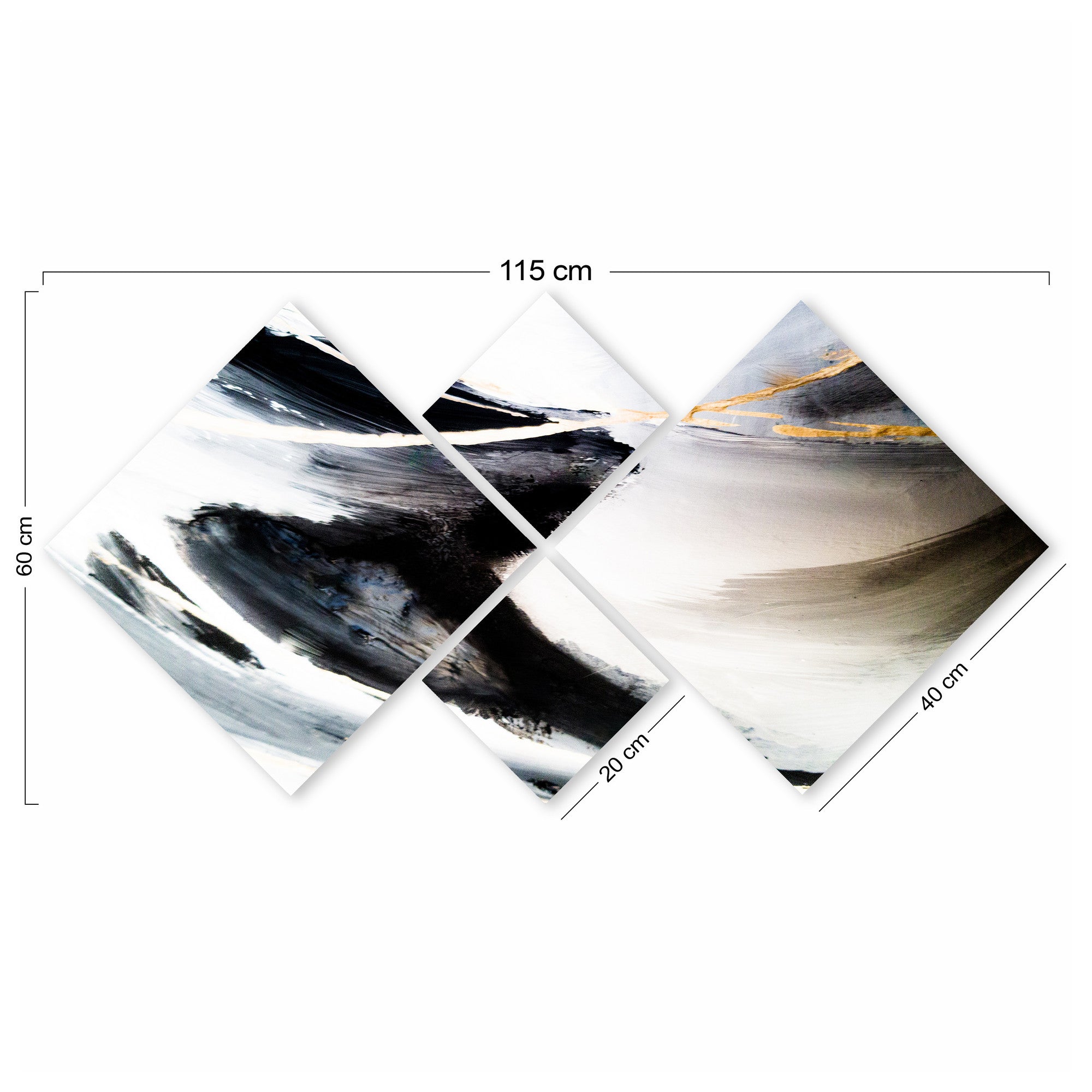 Conjunto Decorativo MDF Multicolor 4 Peças - Impressão UV Premium para Parede