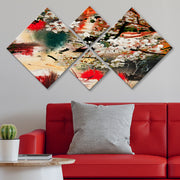 Conjunto Decorativo MDF Multicolor 4 Peças - Impressão UV Premium para Parede