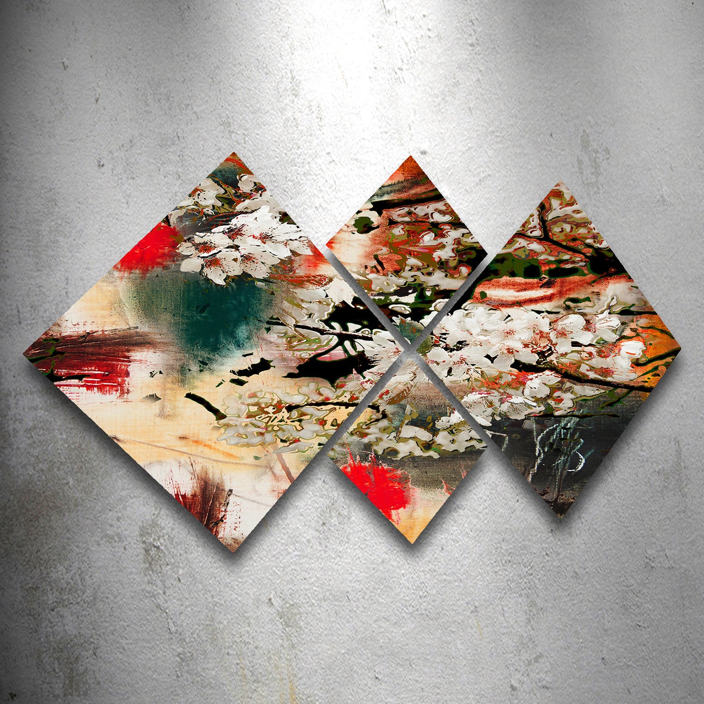 Conjunto Decorativo MDF Multicolor 4 Peças - Impressão UV Premium para Parede