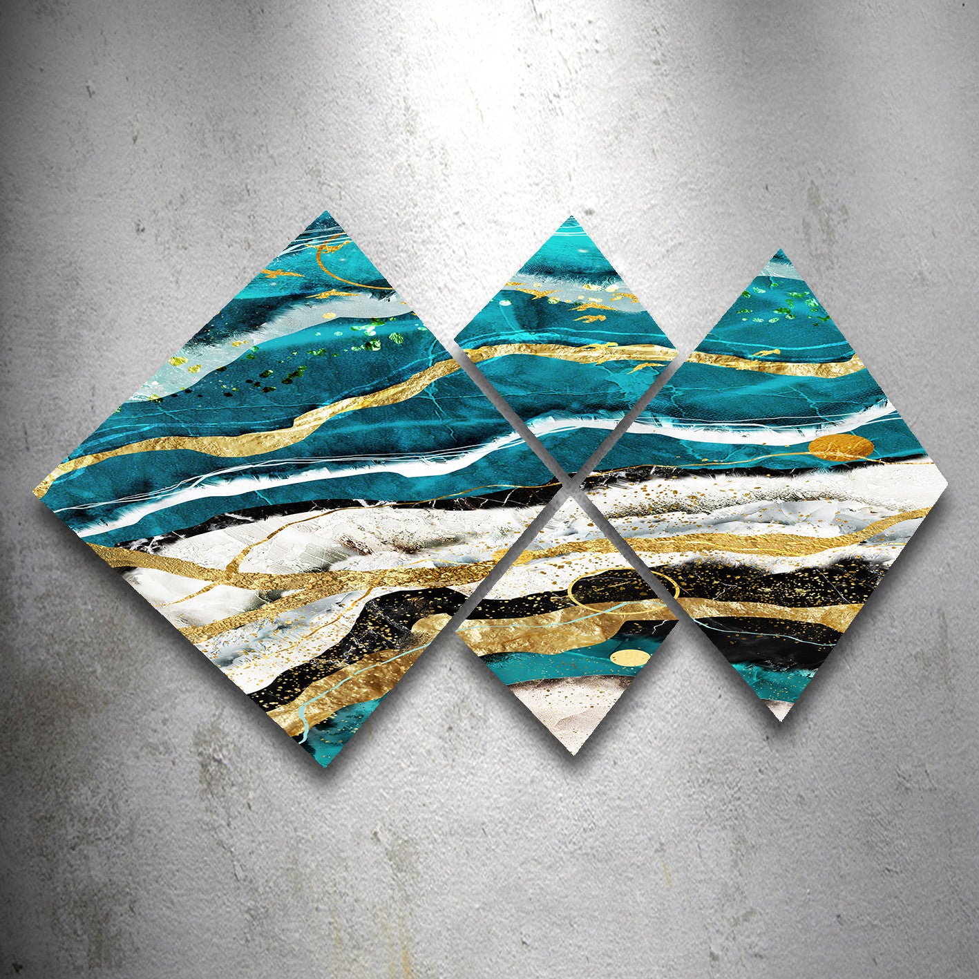 Conjunto Decorativo MDF Multicolor 4 Peças - Impressão UV Premium para Parede