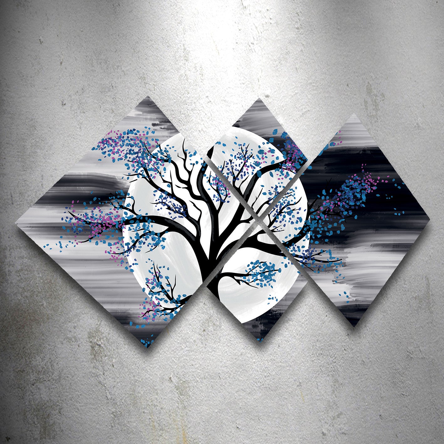 Conjunto Decorativo MDF Multicolor 4 Peças - Impressão UV Premium para Parede