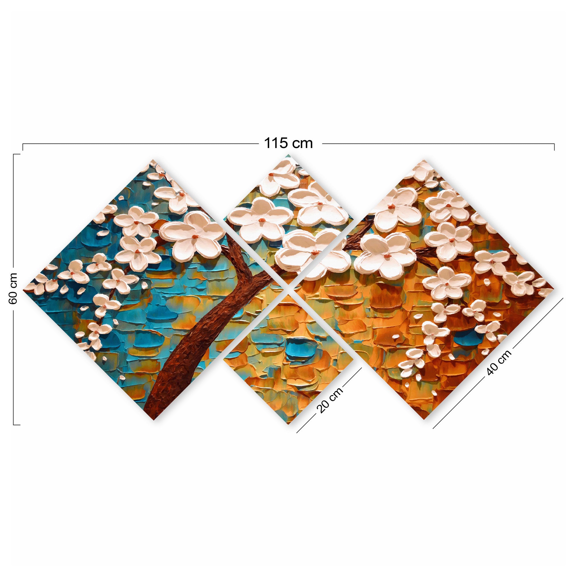 Conjunto Decorativo MDF Multicolor 4 Peças - Impressão UV Premium para Parede