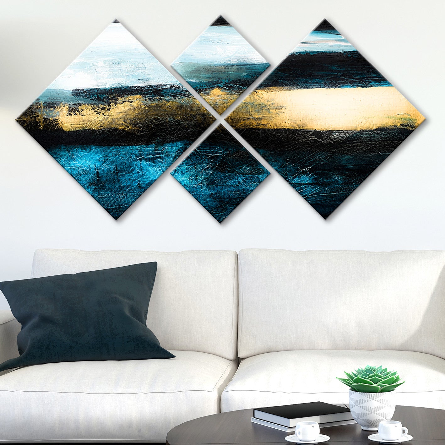 Conjunto Decorativo MDF Multicolor 4 Peças - Impressão UV Premium para Parede