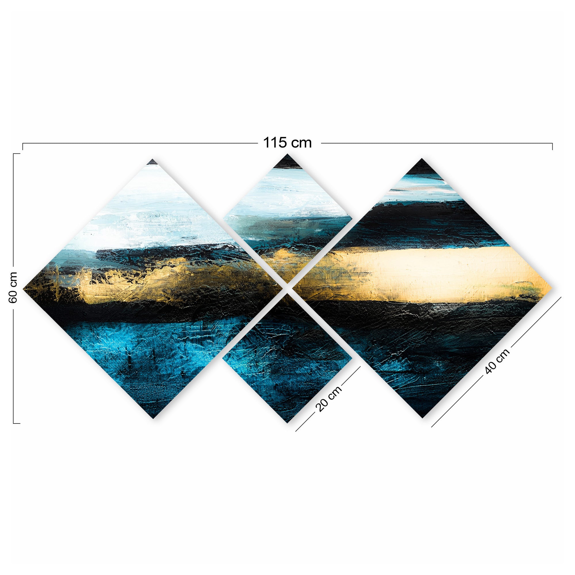 Conjunto Decorativo MDF Multicolor 4 Peças - Impressão UV Premium para Parede